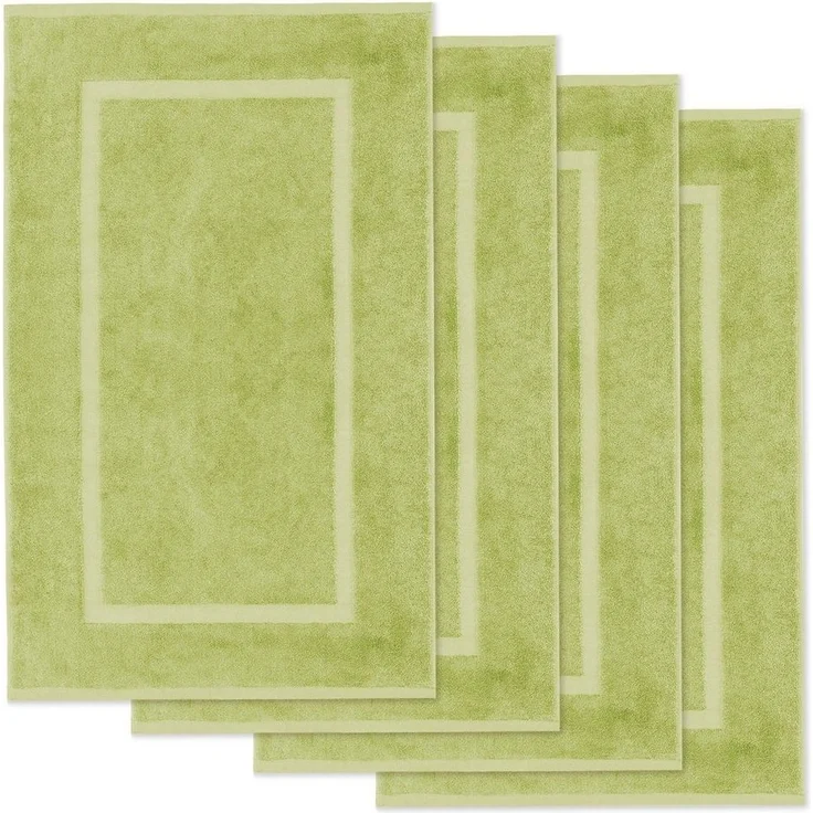 Lavea Badematte 4er Set Badeteppiche Elena Frottee 50x80 cm Badvorleger, 100% Baumwolle, 500 g/m² Frottier, weich & saugstark, pflegeleicht – Bild 5