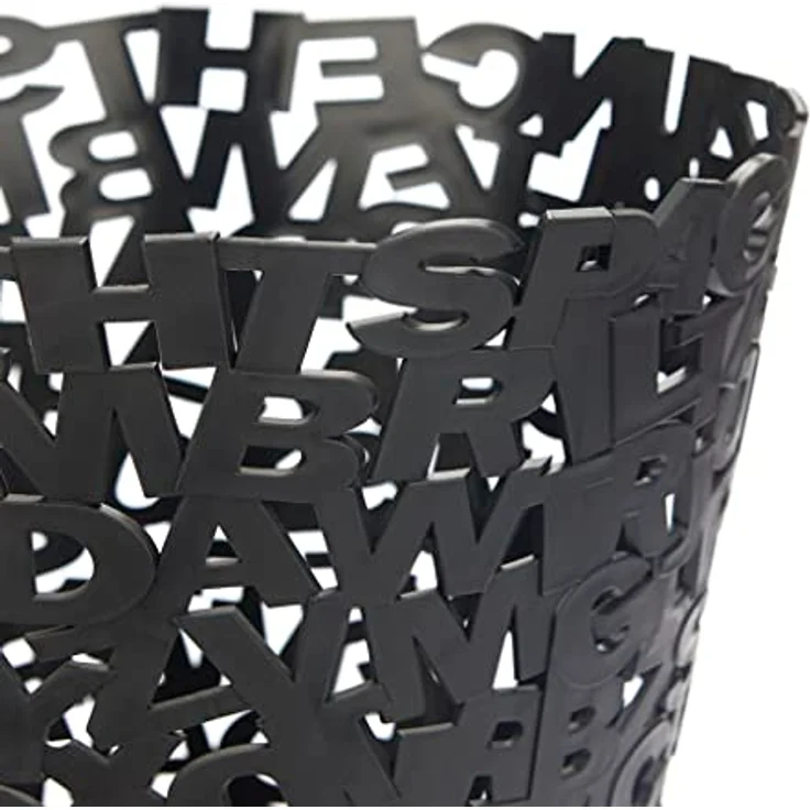 Balvi Letters Abfalleimer – Schwarz – Bild 6