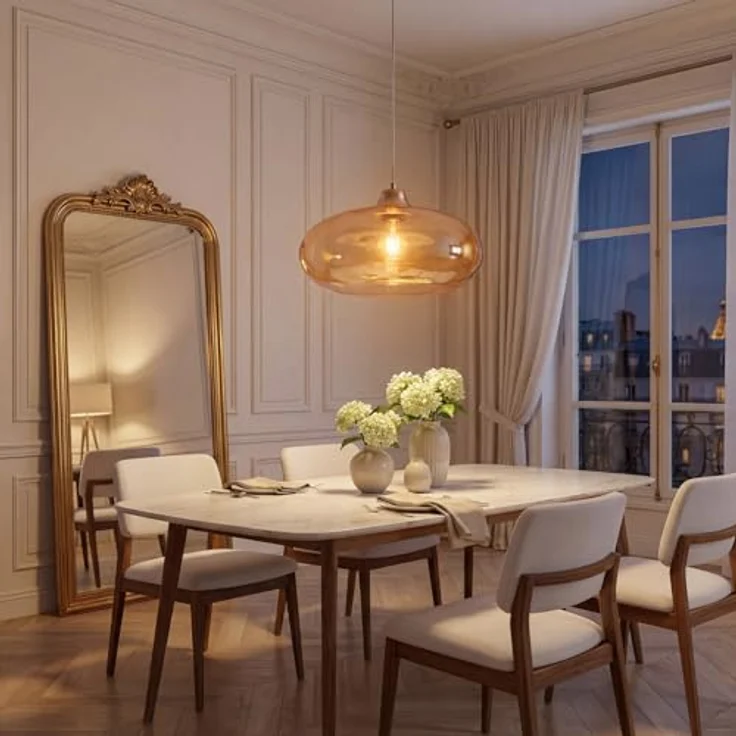 Pendelleuchte LA BURBUJA Ø40CM – Elegantes Glas in Bernstein für Ihr Zuhause – Bild 7