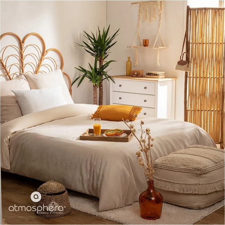 Sitzhocker Boho SEA VIEW, Fransen, recycelte Baumwolle, 65 x 45 x 35 cm – Bild 3