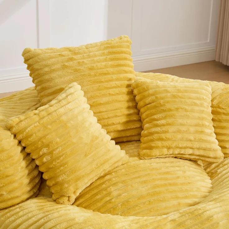 ZUBALIYA Sofa 108x52 cm, mit Cordbezug, mit breiten Armlehnen, mit Schaumstoffpolsterung, für Wohnzimmer und Apartments – Bild 16