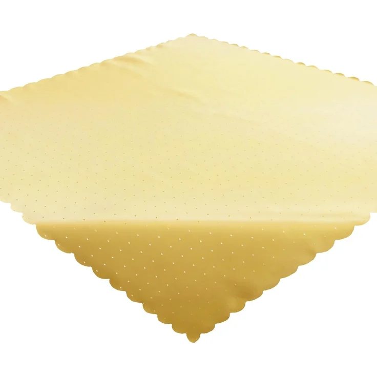 matches21 HOME & HOBBY Tischdecke Tischdecke 90x90 cm in Gelb für Esstisch & Küche (1-tlg), Waschbares Tischtuch mit gewelltem Rand – Bild 1