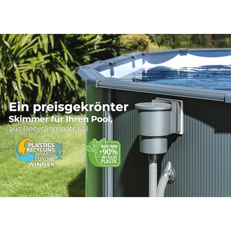 Gre AR100G - Skimmer zur Reinigung und Wasseraufbereitung von Standardpools + Einlassventil. Filtersystem für Pools, Farbe Grau, 27 x 22 x 35 cm – Bild 6