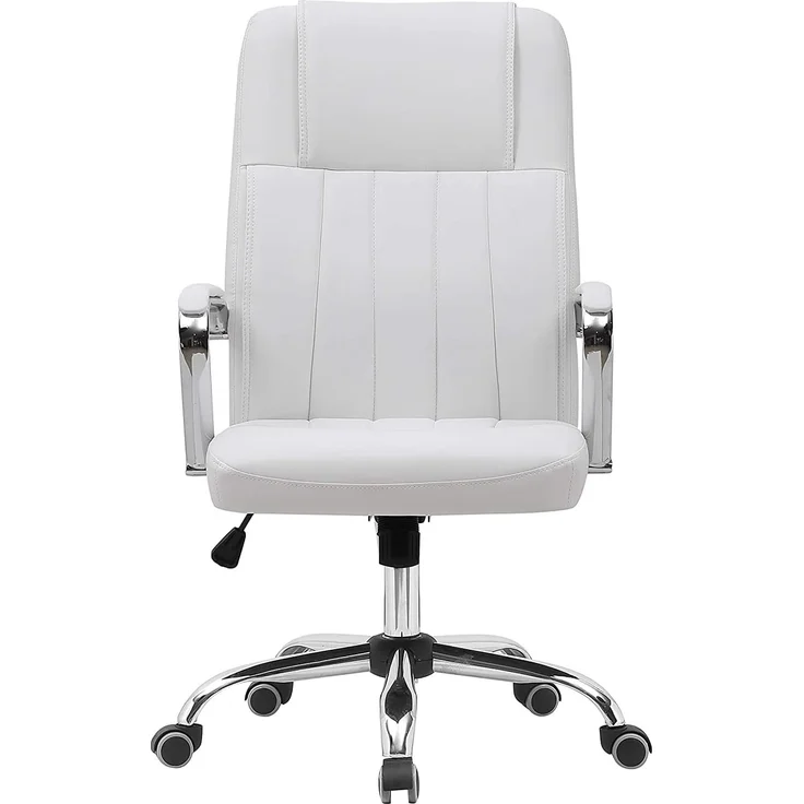 Gardenia Bürostuhl aus Xenon-Kunstleder, verchromt, Weiß, 59 x 67 x 105/113 – Bild 3