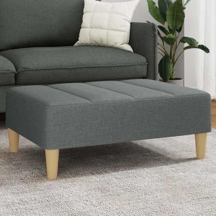 vidaXL Fußhocker Dunkelgrau 77x55x31 cm Stoff 4007390