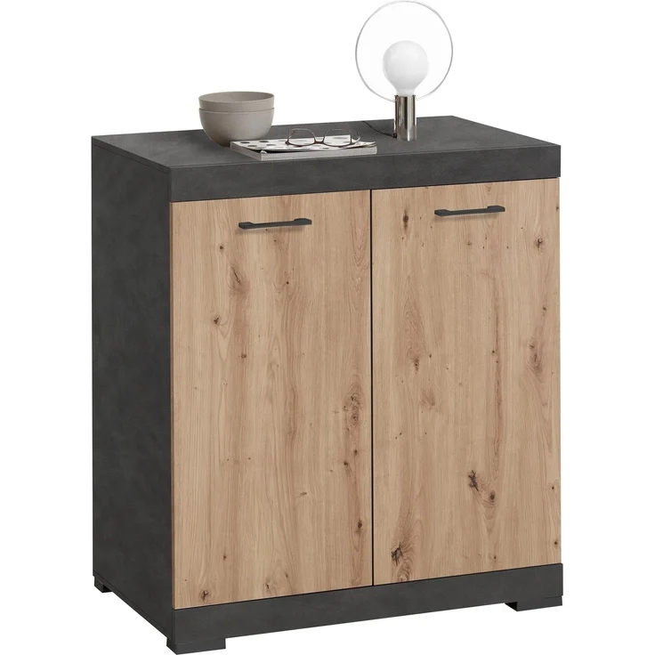Kommode >BRISTOL 1 XL< in Matera-Artisan Eiche - 80x89,9x49,9cm (BxHxT) – Bild 1