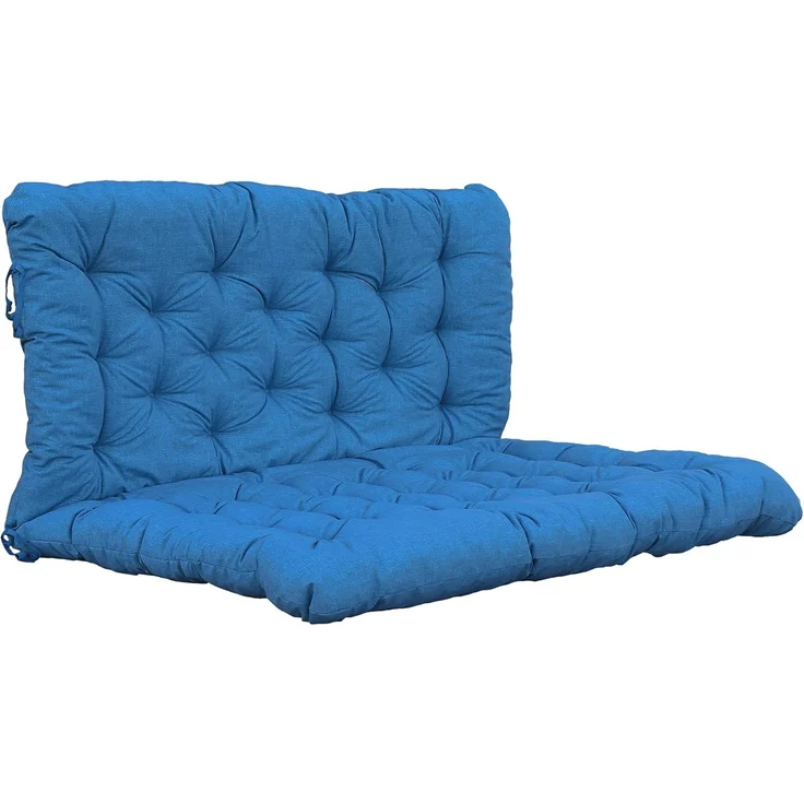 Palettenauflage Palettenkissen inkl. Rückenteil Sitz/120x80, Rücken 120x60 hellblau – Bild 1
