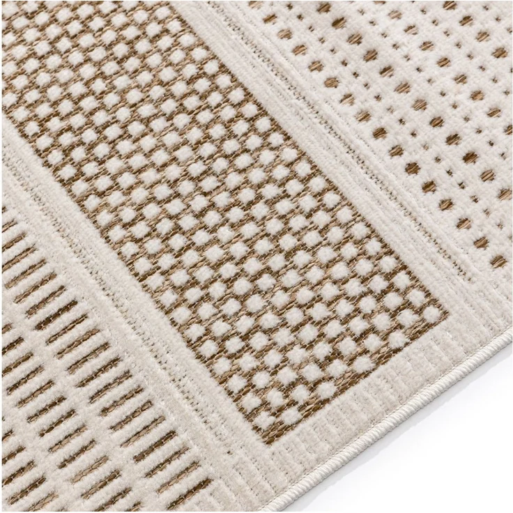 Interiyou Outdoorteppich Kano, Rechteckig, Höhe: 5 mm, Teppich für draußen, Garten, Terrasse, Küchenteppich, Wetterfest – Bild 4