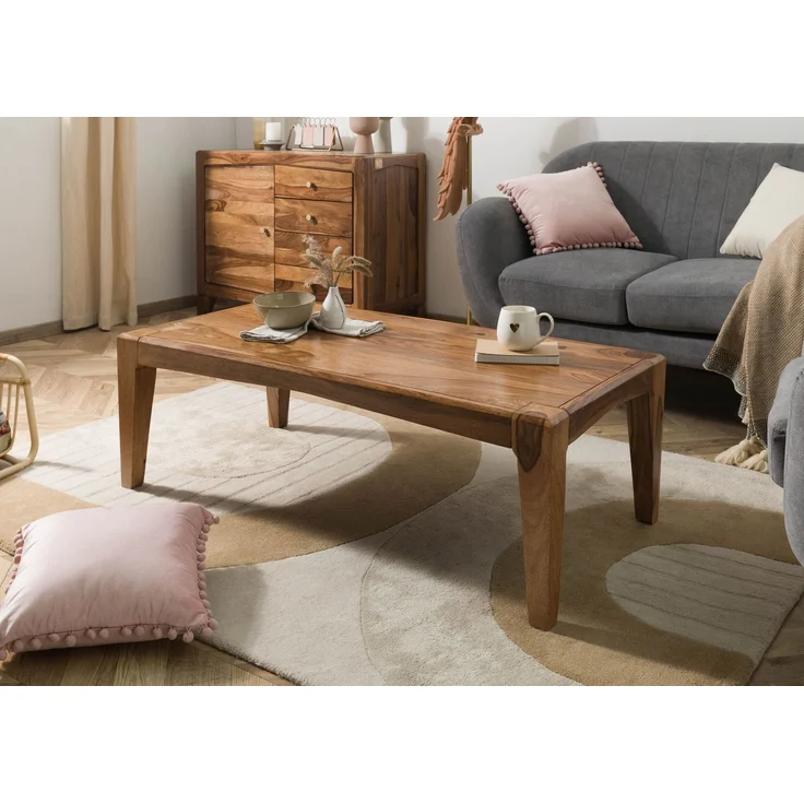 Couchtisch Sheesham 120x60x40 braun lackiert ANCONA #101 – Bild 3