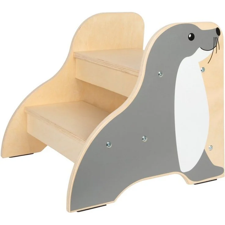 Small Foot Tritthocker Seehund „Wildlife“ aus Holz, Stabiler und Rutschfester Hocker im Seehund-Design, bis max. 150 kg, für Kinder ab 2 Jahren, 12669 – Bild 4