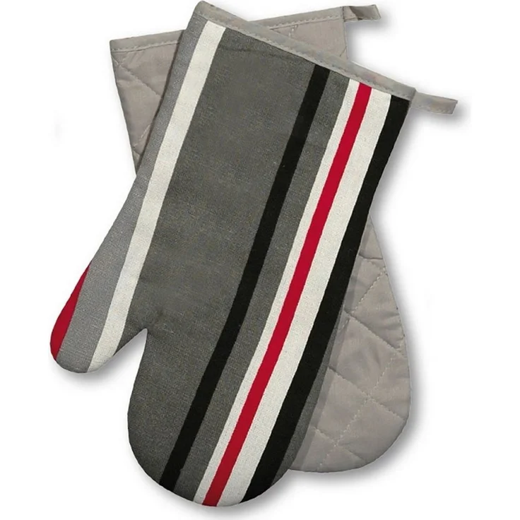Delindo Lifestyle Topfhandschuhe und Topflappen, Ofenhandschuhe, Baumwoll-Mix, (2-tlg), Hitzebeständig bis 250 °C für maximal 15 Sekunden – Bild 2