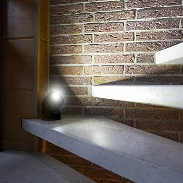 Northpoint LED Wandstrahler LED Batterie Spot Strahler Flutlicht Bewegungsmelder inkl. D-Batterien – Bild 6