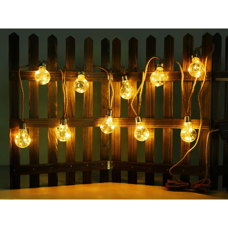 Solar Lichterkette Outdoor Garten Solarleuchte Glühbirnen Außen 33694-10