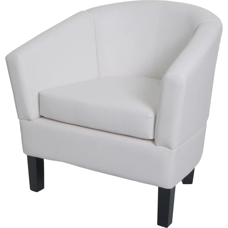 Lounge-Sessel HWC-O17, Sessel Clubsessel Cocktailsessel, FSC®-zertifiziert Kunstleder ~ weiß – Bild 1