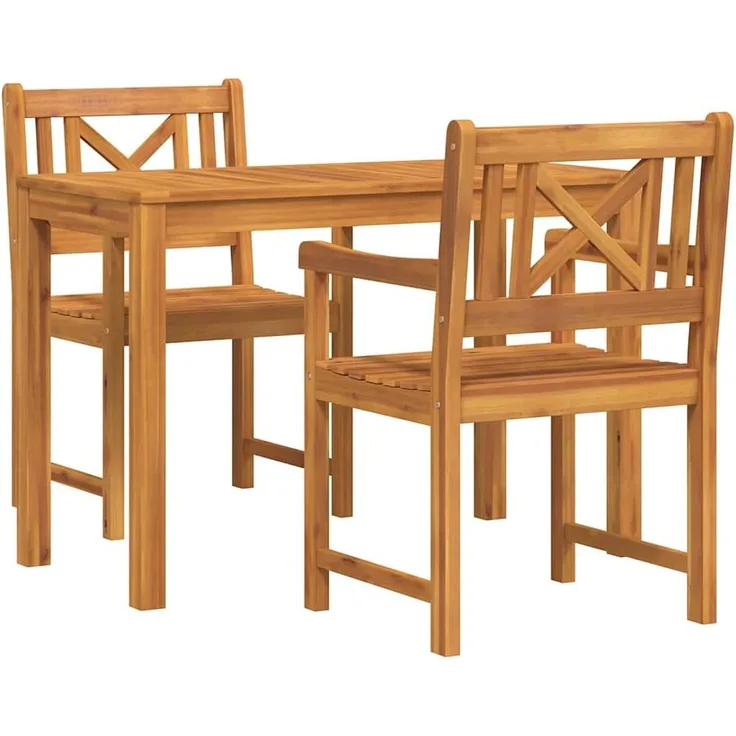 vidaXL Garten Essset 3 pcs Helles Holz Standard Massivholz 3375649