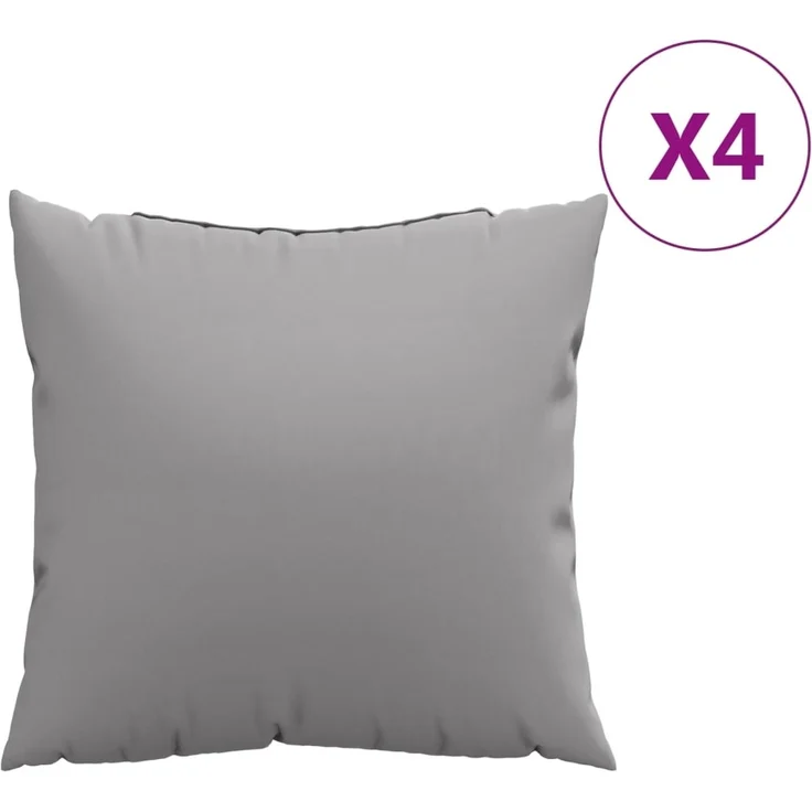 vidaXL Sofakissen 4 Stk. Grau 60x60 cm Stoff – Bild 1