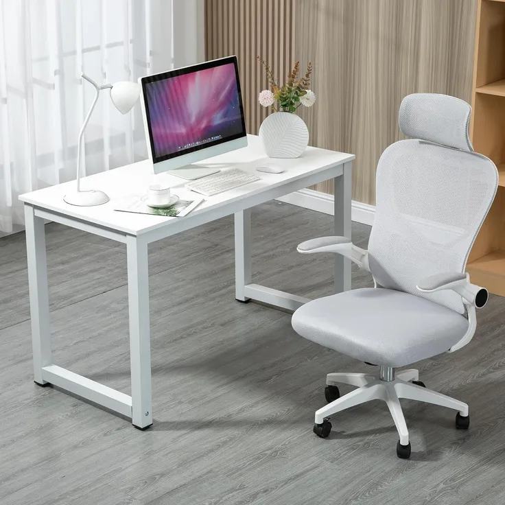 Thanaddo Arbeitstisch 60 x 120 cm Schreibtisch, Kleiner Computertisch, Bürotisch für Büro