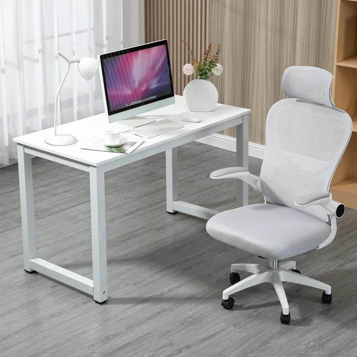 Thanaddo Arbeitstisch 60 x 120 cm Schreibtisch, Kleiner Computertisch, Bürotisch für Büro – Bild 1