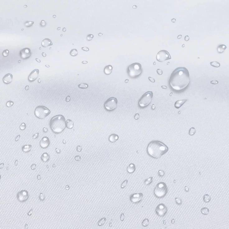 Schmaler Duschvorhang Polyester Weiß 150x200 Wasserabweisend waschbar – Bild 2