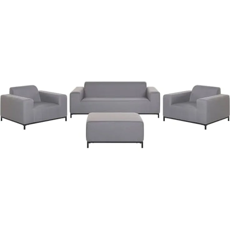 Lounge Set mit Tisch ROVIGO Grau