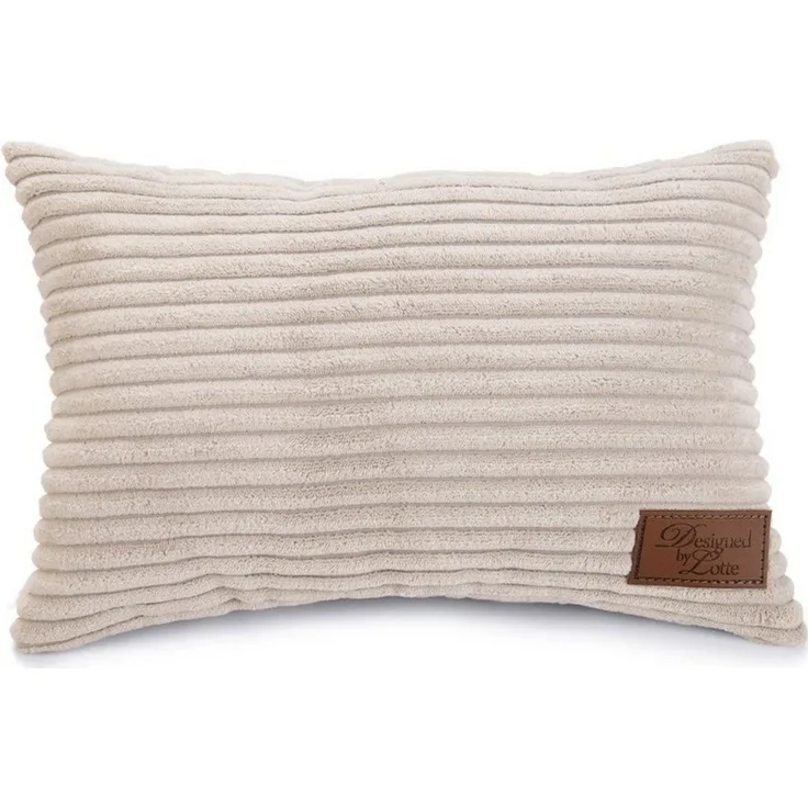 Designed By Lotte Tierdecke Kissen Ribbed hellgrau