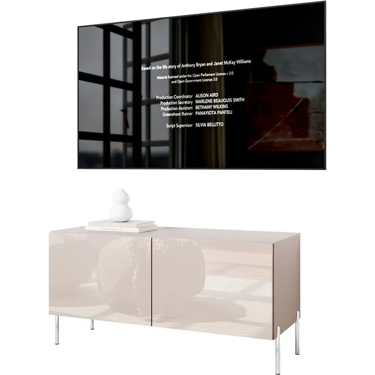 Lookway TV-Schrank COLGANTE 100 in Kaschmir Hochglanz mit Beinen 100x40x50 cm
