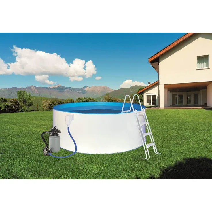 BWT Pool Safety im Set mit Sandfilteranlage & Stahlrohrleiter, Pool in verschiedenen Grössen, 90 cm