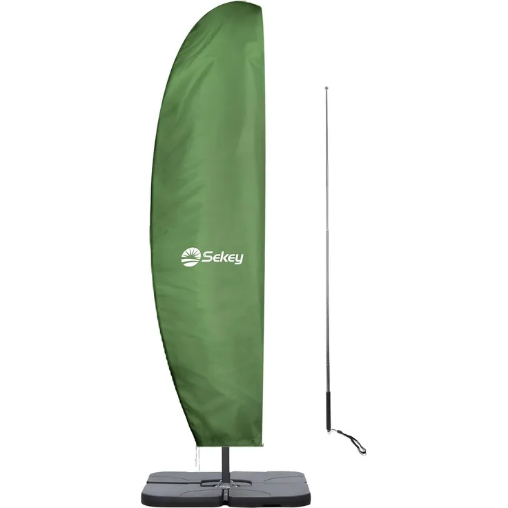 Sekey Schutzhülle für Ampelschirm mit Stab, 280×30/81/46 cm Abdeckhauben für Sonnenschirm, 100% Polyester