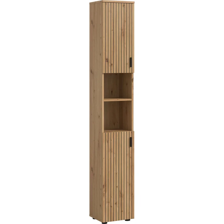 Badschrank B/H/T: 30x192x30 cm in Artisan Oak Nachbildung und -- – Bild 1