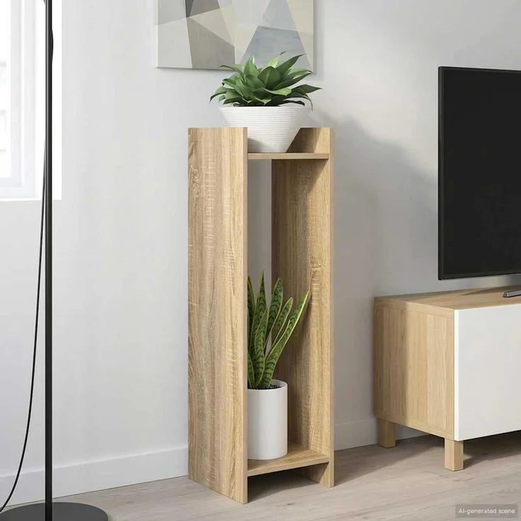 vidaXL Pflanzenständer 2 stk. Sonoma-Eiche 30 x 30 x 100 cm 899567 – Bild 1