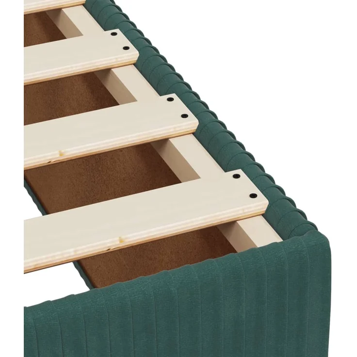 vidaXL Boxspringbett mit Matratze Dunkelgrün 90x200 cm Samt 3285617 – Bild 10