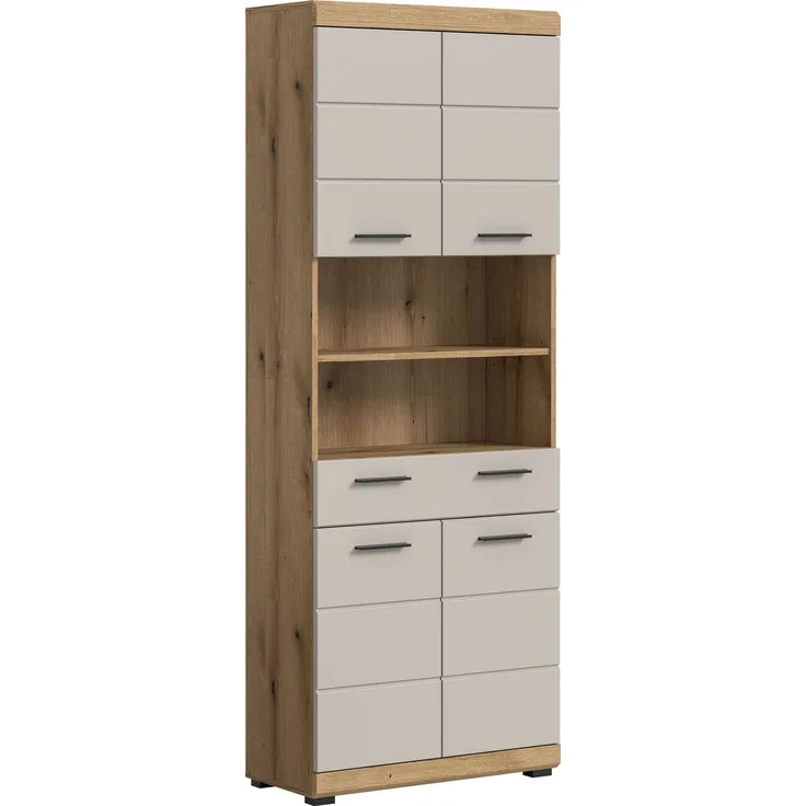 Hochschrank B/H/T: 74x191x31 cm in Evoak Oak Nachbildung