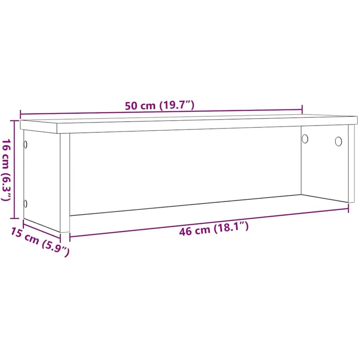 vidaXL Küchenregal Stapelbar Weiß 50x15x16 cm Holzwerkstoff 860481 – Bild 7