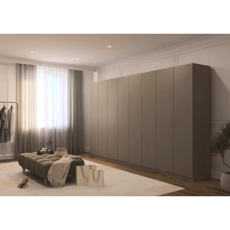 Rauch Möbel LUNIK, Kleiderschrank, Farbe Fango, Breite 360 cm | Schrank mit patentiertem Schnellmontagesystem, 8-türig, Push-to-open-Funktion, Zubehör Premium, Schlafzimmer, Ankleide – Bild 4