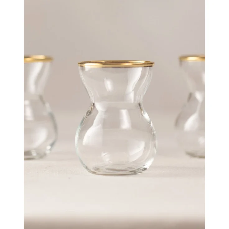 Hermia Concept 'Astoria' Teegläser-Set (6-teilig), Gold, 6,4 x 6,4 x 8,4 cm, 140 ml – Bild 3