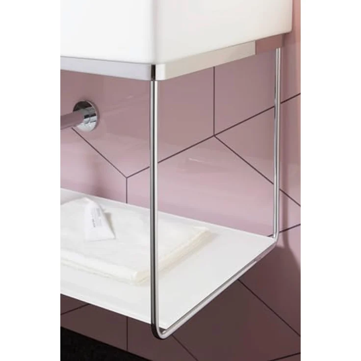 Duravit DuraSquare Metallkonsole Chrom Poliert, wandhängend, 106,5x45,1cm, mit reversiblem Handtuchhalter – Bild 4