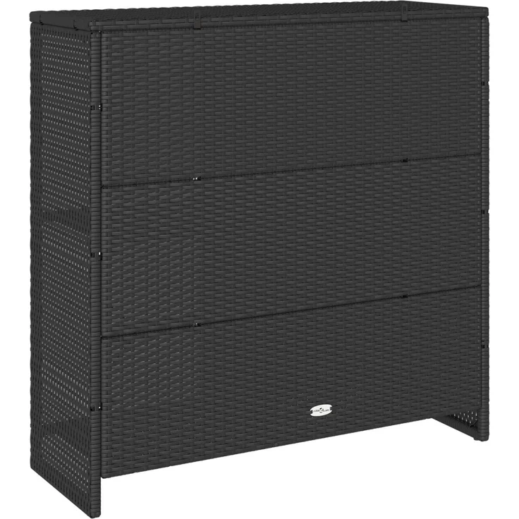 vidaXL Aufbewahrungsschrank mit Regal Schwarz 100 x 36 x 102 cm Rattan 4103821 – Bild 4