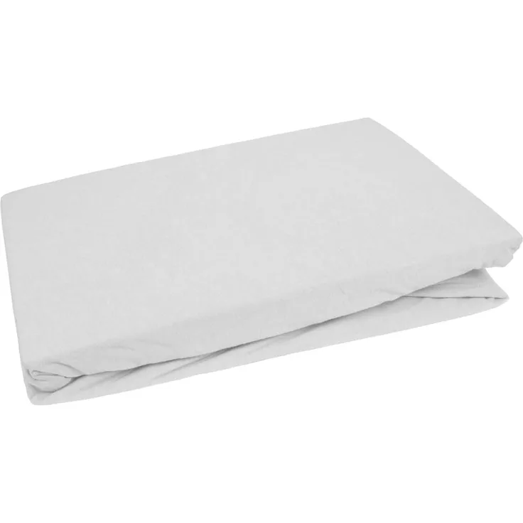 Wasserdichtes Spannbettlaken weiß Jersey/PU 200x200cm Höhe bis 35cm