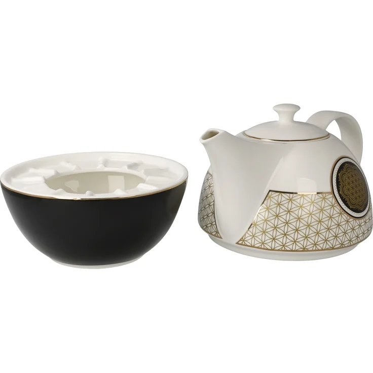 Goebel / Blume des Lebens,Teekanne mit Stövchen,24,5cm x 16,0cm x 19,0cm / Fine Bone China / 24,5cm x 16,0cm x 19,0cm – Bild 8