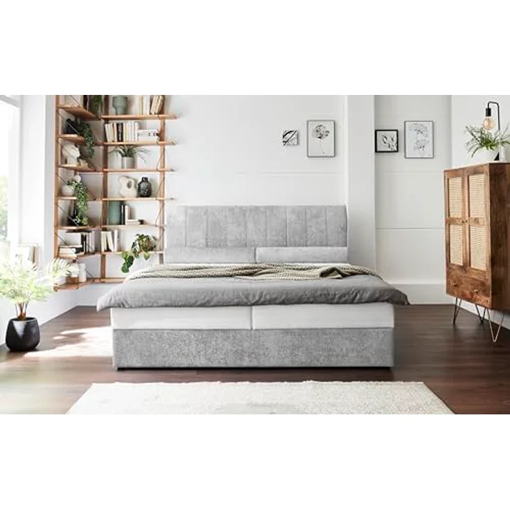 ATLANTIC home collection Boxbett ALISIA, mit Taschenfederkern, Bettkasten und Kissenrolle im Originalbezug – Bild 7