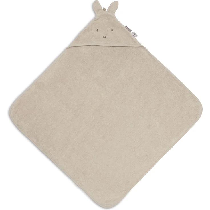 Jollein Kapuzenhandtuch Baby – Miffy/Warm Sand – 75x75 cm – 100% Baumwolle – Frottee – OEKO-TEX Zertifiziert – Baby Handtuch Kapuze – Kapuzenhandtuch Kinder für Mädchen und Jungen