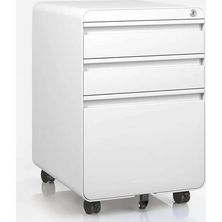 Dripex Aktenschrank Metall Rollcontainer Stahl Büroschrank mit 2/3 Schubladen – Bild 5
