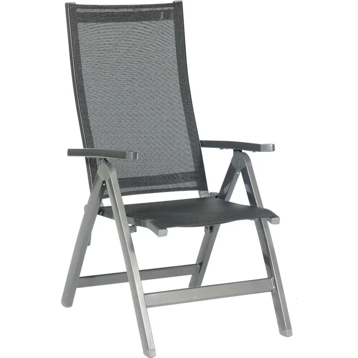 Sonnenpartner Klappsessel Fresno Aluminium/Textilen anthrazit Klappstuhl