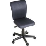 Kinderbürostuhl Drehstuhl ohne Armlehnen leicht höhenverstellbar Grau gepolstert mit Rädern Meshbezug Schreibtischstuhl