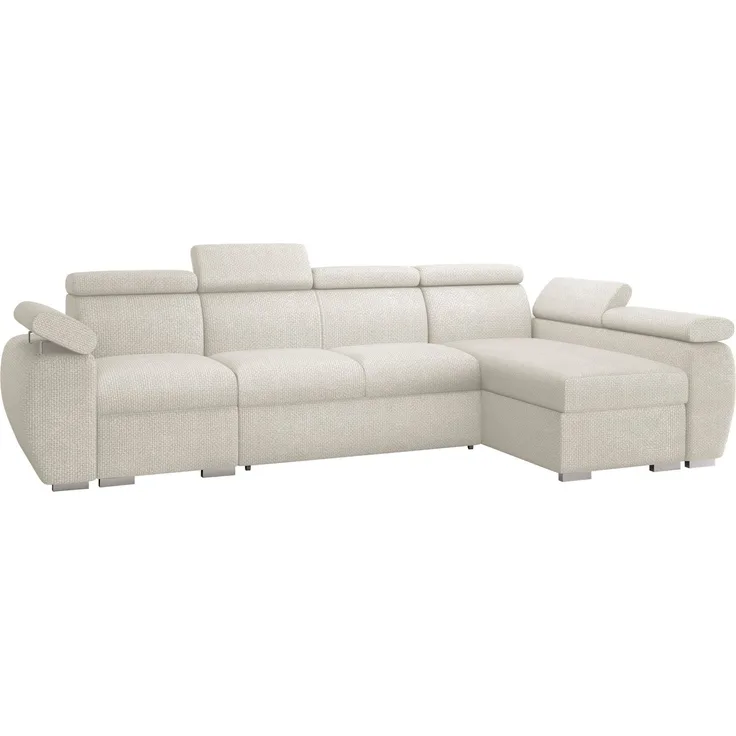 Ecksofa Boston LCP mit 2 Bettkästen und Schlaffunktion (Farbe: Flow 06, Seite: Rechts 1P(65)+2R+LCP)