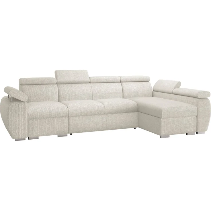 Ecksofa Boston LCP mit 2 Bettkästen und Schlaffunktion (Farbe: Flow 06, Seite: Rechts 1P(65)+2R+LCP) – Bild 1