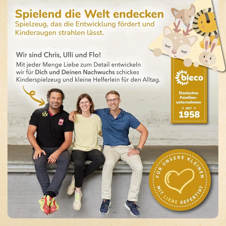 Bieco Wäschekorb Baby Reh Ella | Großer Aufbewahrungskorb Kinder Baumwolle und Wasserabweisend | Aufbewahrung Kinderzimmer | Wäschekorb Kinder Wäschekorb Kinderzimmer Mädchen Spielzeug Korb – Bild 7