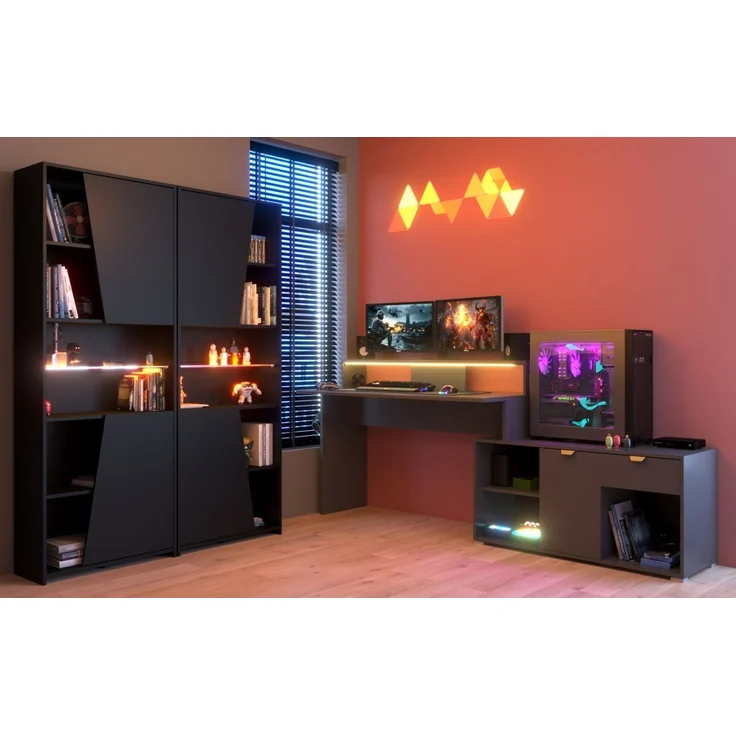 Parisot Work Gaming Set in schwarz und grau mit LED – Bild 6