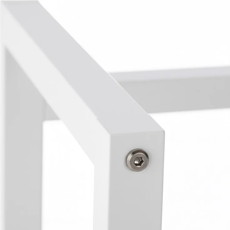 CLP Getränkekistenständer Stack aus Metall freistehend robust stabil,weiß 75x91x31 cm – Bild 6