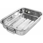 KARL KRÜGER Edelstahl-Vierkantpfanne 35 cm in schwerer Ausführung